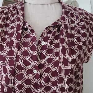 J Crew 100% Silk Top